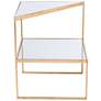 Zuo Planes 18 1/4" Wide Gold 2-Tier Side Table