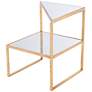 Zuo Planes 18 1/4" Wide Gold 2-Tier Side Table