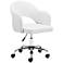 Zuo Planner White Adjustable Swivel Office Chair