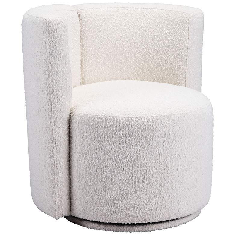 Image 1 Zuo Prague White Fabric Accent Chair
