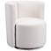 Zuo Prague White Fabric Accent Chair