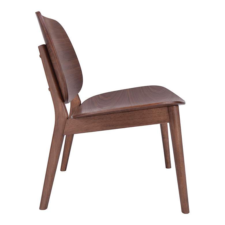 Image 4 Zuo Priest Solid Walnut Wood Scandinavian Modern Lounge Chair more views