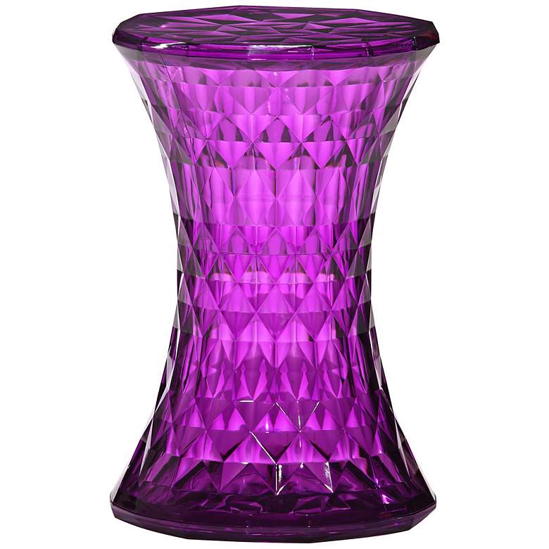Image 1 Zuo Prisma Purple Outdoor Patio Stool