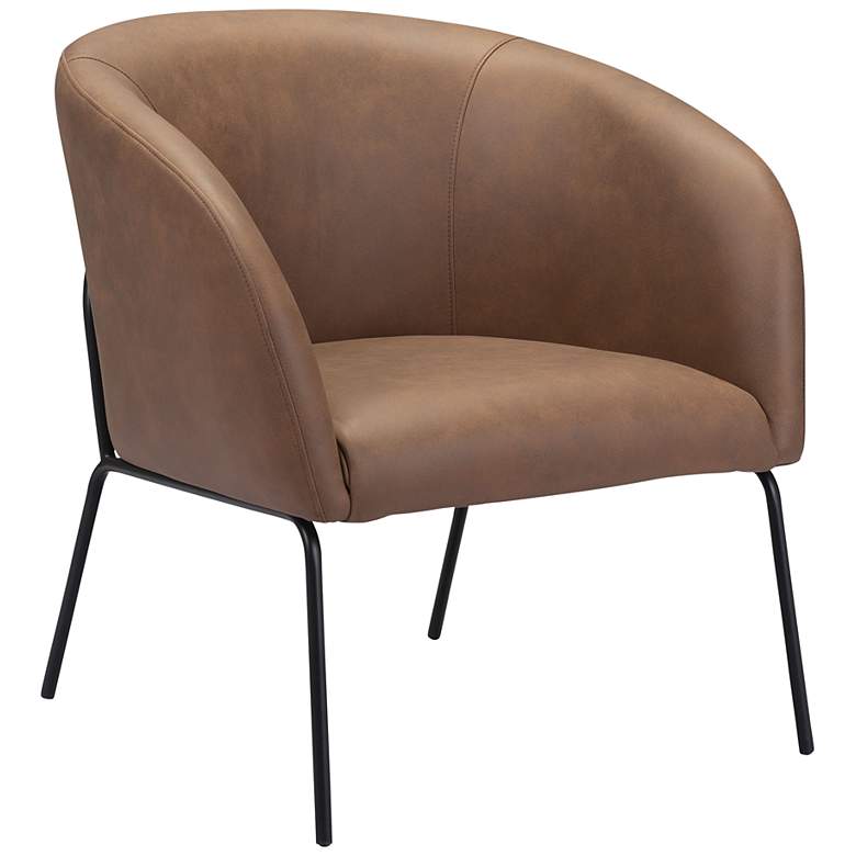 Image 1 Zuo Quinten 27 1/2" Wide Vintage Brown Fabric Modern Accent Chair