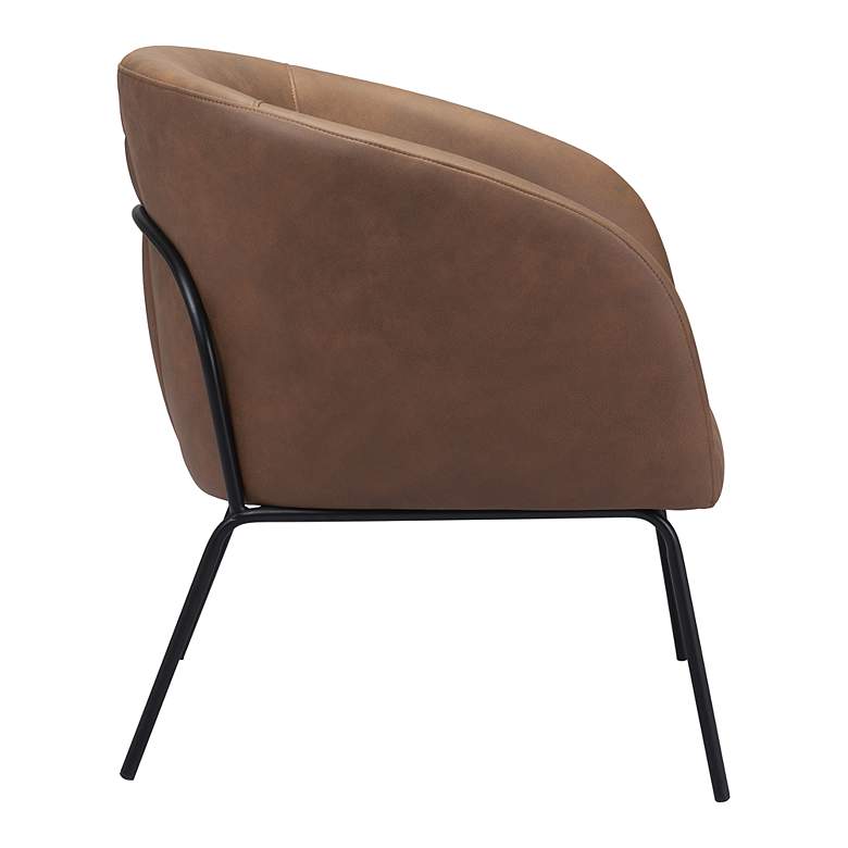Image 4 Zuo Quinten 27 1/2" Wide Vintage Brown Fabric Modern Accent Chair more views