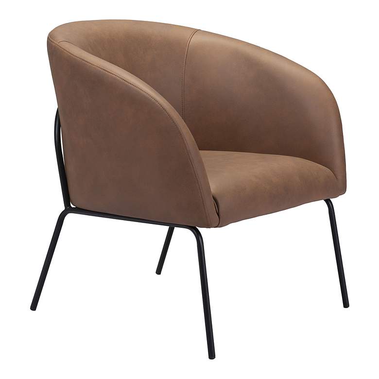 Image 6 Zuo Quinten 27 1/2" Wide Vintage Brown Fabric Modern Accent Chair more views