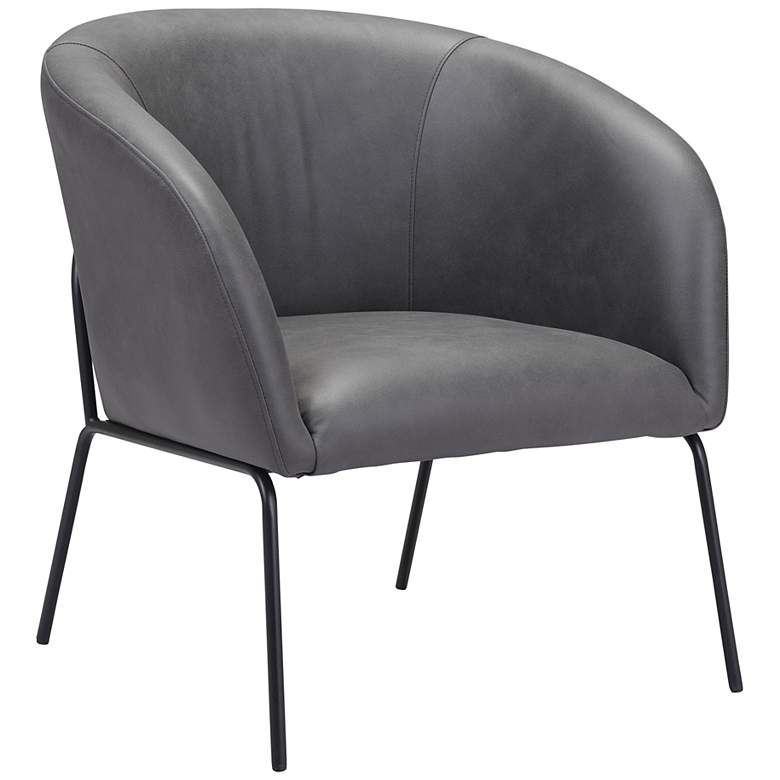 Image 1 Zuo Quinten 27 1/2" Wide Vintage Gray Fabric Accent Chair