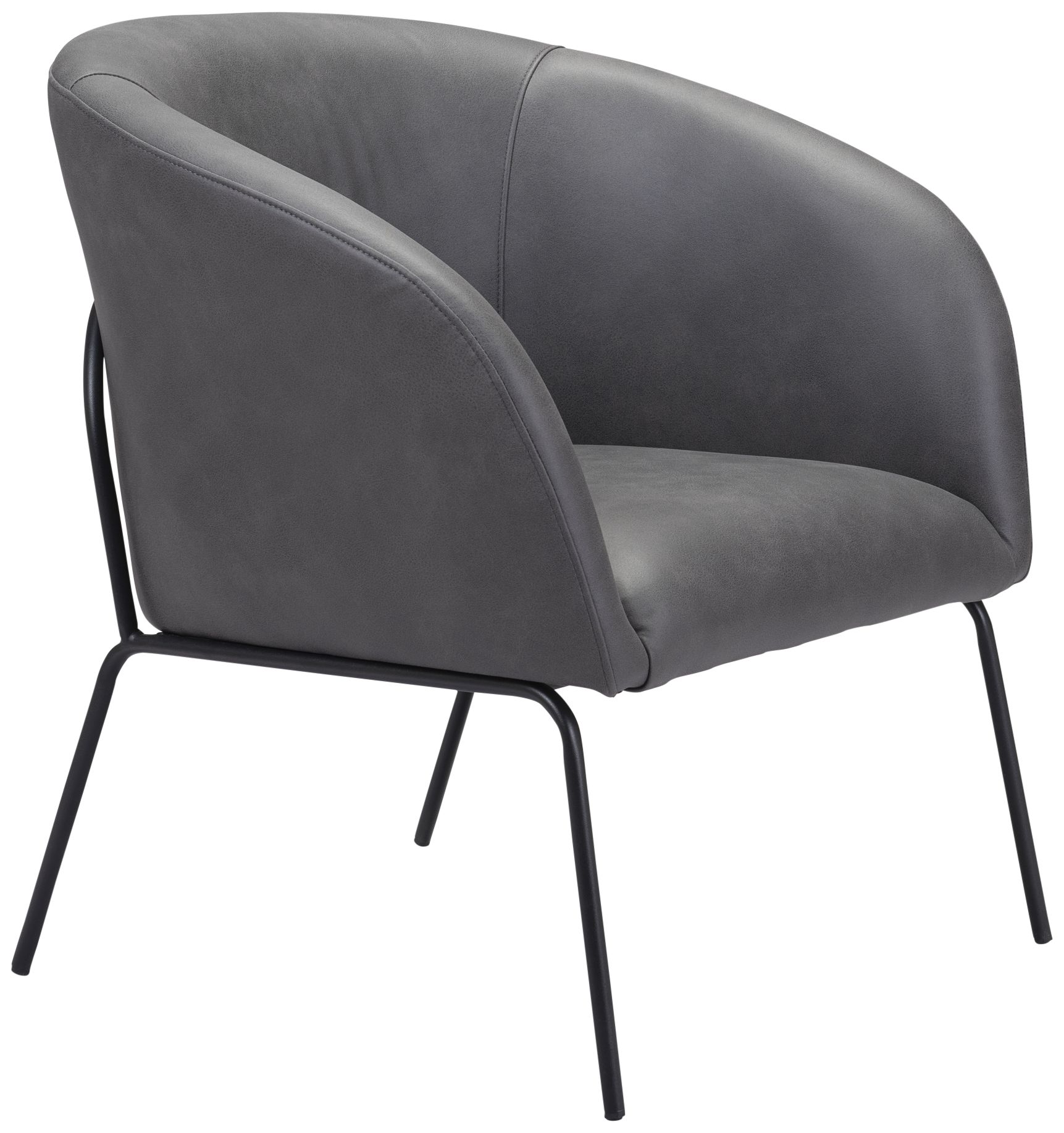 Zuo Quinten 27 1/2" Wide Vintage Gray Fabric Accent Chair