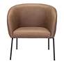Zuo Quinten Vintage Brown Fabric Accent Chair