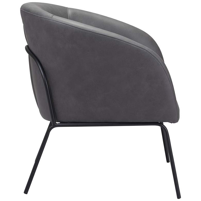 Image 6 Zuo Quinten Vintage Gray Fabric Accent Chair more views