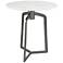 Zuo Rand 18" Wide White Marble Black Metal Side Table