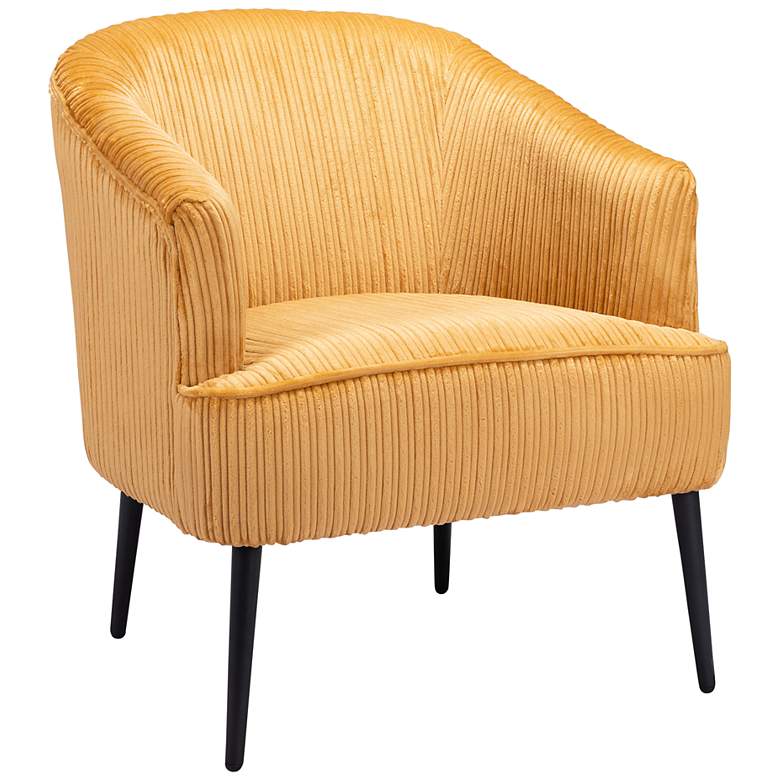 Image 1 Zuo Ranier Yellow Fabric Accent Chair
