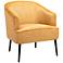 Zuo Ranier Yellow Fabric Accent Chair