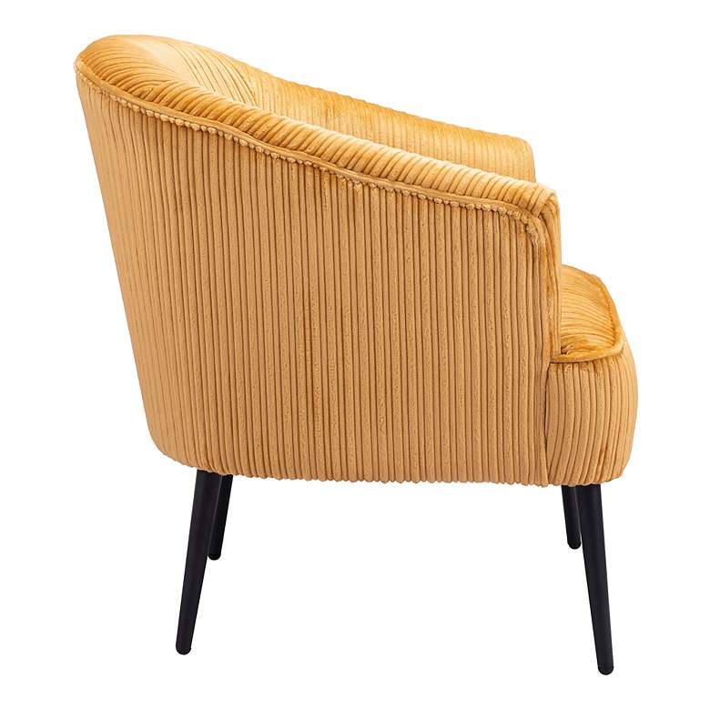 Image 3 Zuo Ranier Yellow Fabric Accent Chair more views