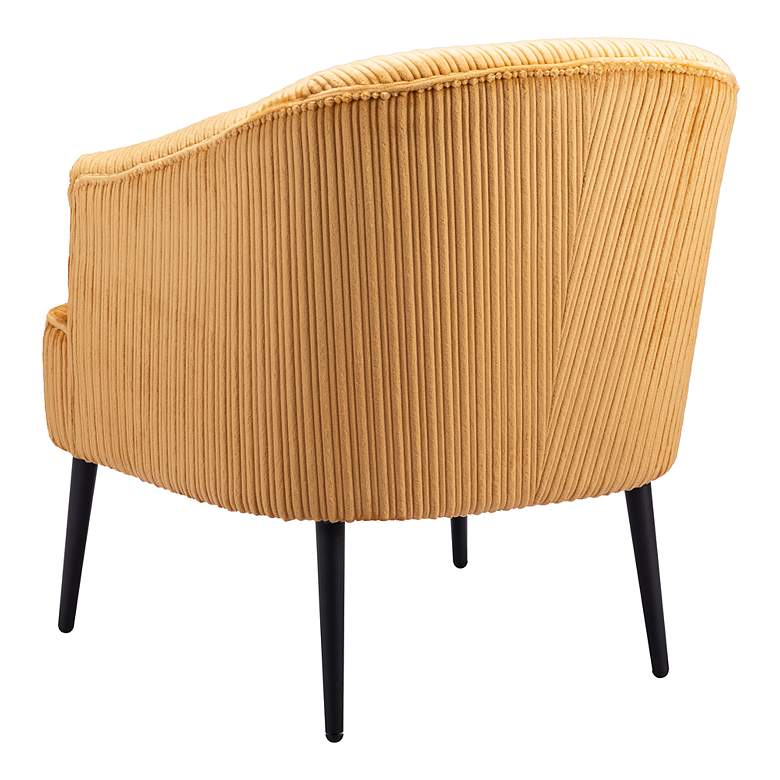 Image 5 Zuo Ranier Yellow Fabric Accent Chair more views