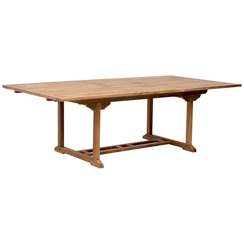 Image 1 Zuo Regatta Natural Wood Outdoor Extension Dining Table