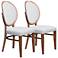 Zuo Regents Gray Fabric and Walnut Dining Chairs Set of 2
