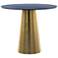 Zuo Reo 20" Wide Dark Blue and Gold Side Table