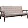 Zuo Rocky 68 1/2" Wide Putty Fabric Modern Button Tufted Sofa