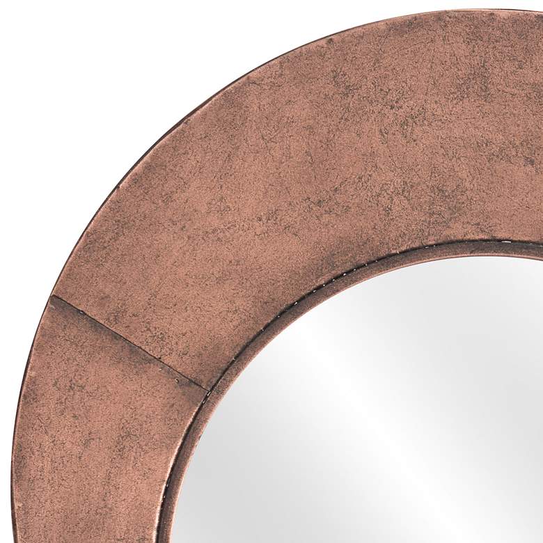 Zuo Roderick Copper 25 1/2&quot; Round Decorative Wall Mirror more views