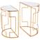 Zuo Roma Mirrored Top and Gold 2-Piece End Table Set