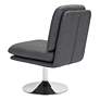 Zuo Rory Gray Faux Leather Swivel Accent Chair