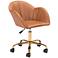 Zuo Sagart Tan Faux Leather Adjustable Swivel Office Chair