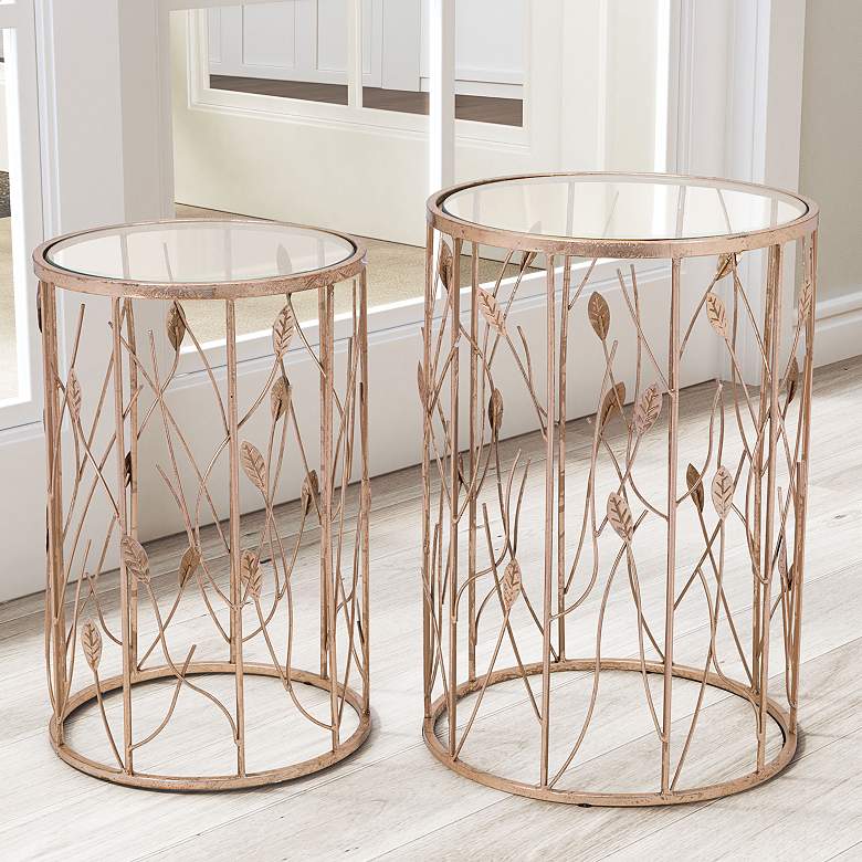 Image 1 Zuo Sage Gold Side Tables Set of 2