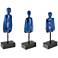 Zuo Salar Blue Ceramic Figurines Set of 3