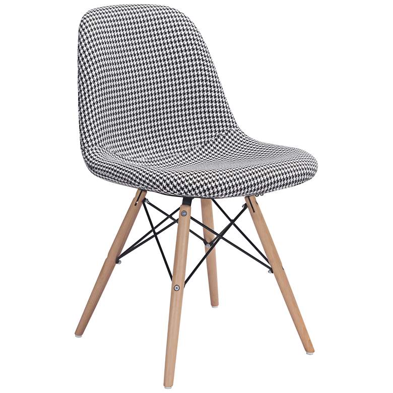 Image 1 Zuo Sappy Houndstooth Fabric Dining Chair