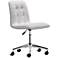 Zuo Scout White Armless Office Chair