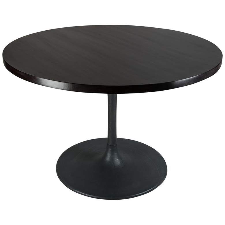 Image 1 Zuo Seattle 47" Wide Black Round Modern Dining Table