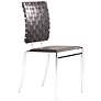 Zuo Set of 4 Criss Cross Dining Black Chairs