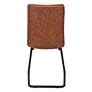 Zuo Sharon Vintage Brown Faux Leather Dining Chairs Set of 2