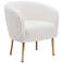 Zuo Sherpa Beige Fabric Accent Chair
