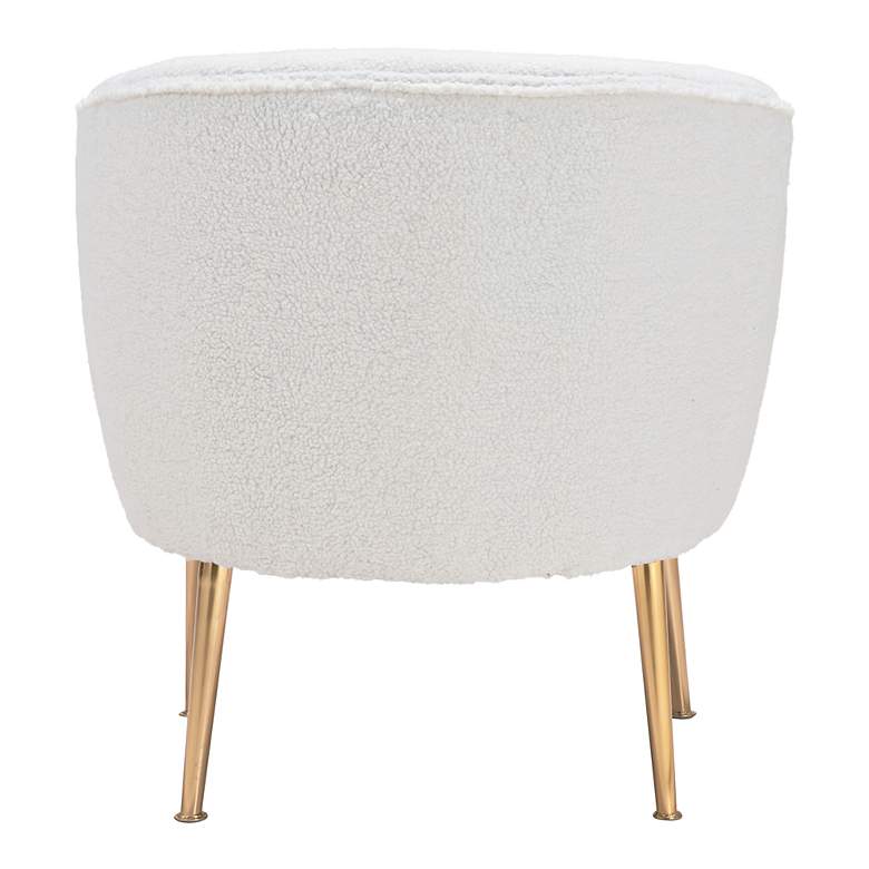 Image 6 Zuo Sherpa Beige Fabric Accent Chair more views