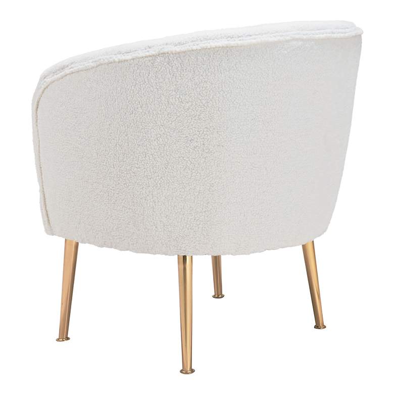 Image 7 Zuo Sherpa Beige Fabric Accent Chair more views