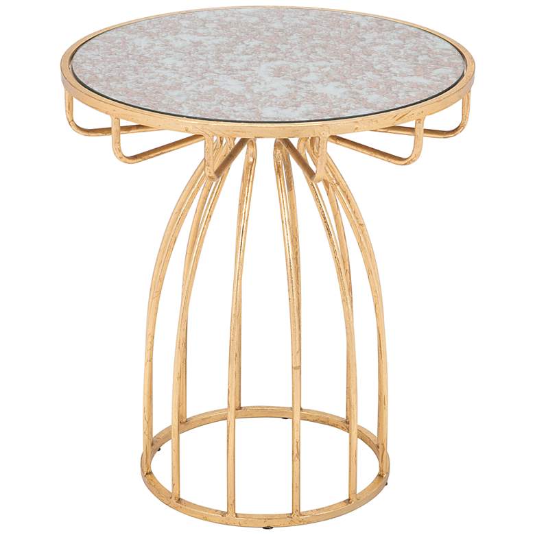 Image 2 Zuo Silo 20 1/4" Wide Gold Side Table