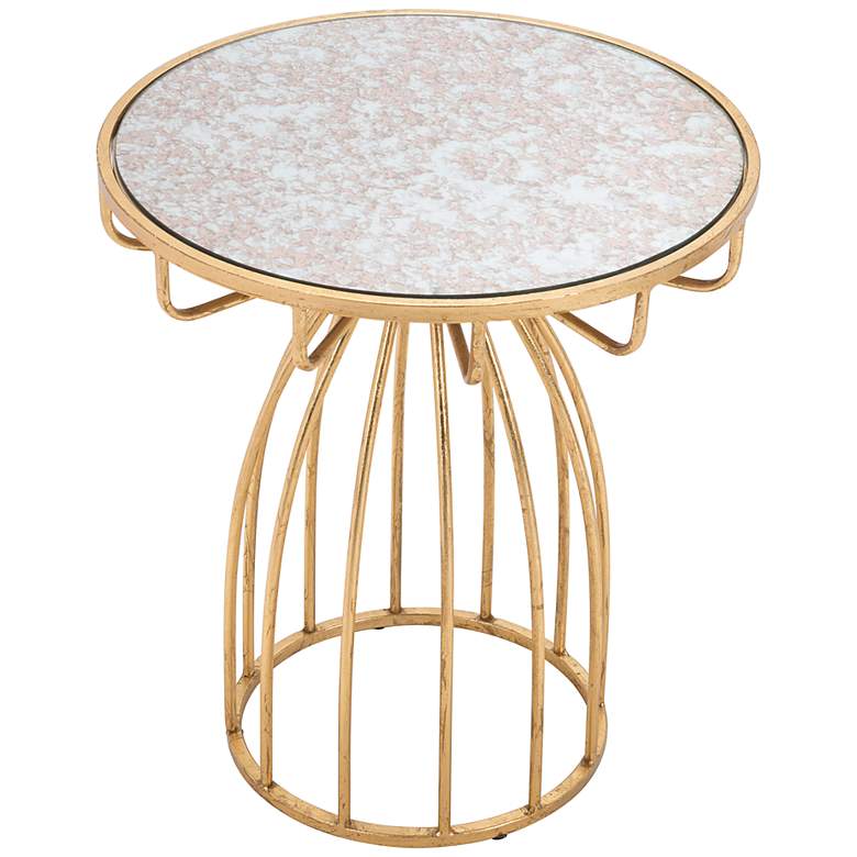 Image 6 Zuo Silo 20 1/4" Wide Gold Side Table more views