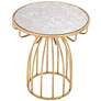 Zuo Silo 20 1/4" Wide Gold Side Table