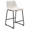 Zuo Smart 24 1/4" White Faux Leather Modern Counter Stool