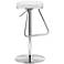 Zuo Soda White Adjustable Height Bar or Counter Stool