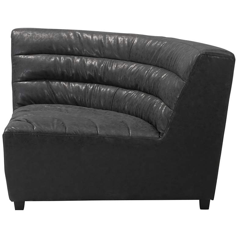 Image 1 Zuo Soho Vintage Black Faux Leather Corner Chair