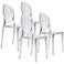 Zuo Specter Clear Molded Dining Chair Clear Set of 4