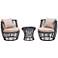 Zuo Stanley Brown 3-Piece Stacking Patio Set