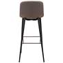 Zuo Tangiers 30 1/4" Taupe Tufted Bar Stools Set of 2