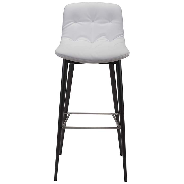 Image 7 Zuo Tangiers 30 1/4" White Tufted Bar Stools Set of 2 more views