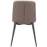 Zuo Tangiers Taupe Faux Leather Modern Dining Chairs Set of 2