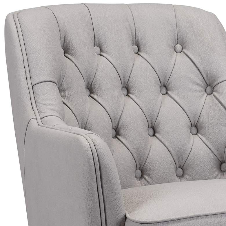 Image 3 Zuo Tasmania Gray Fabric Tufted Accent Chair more views