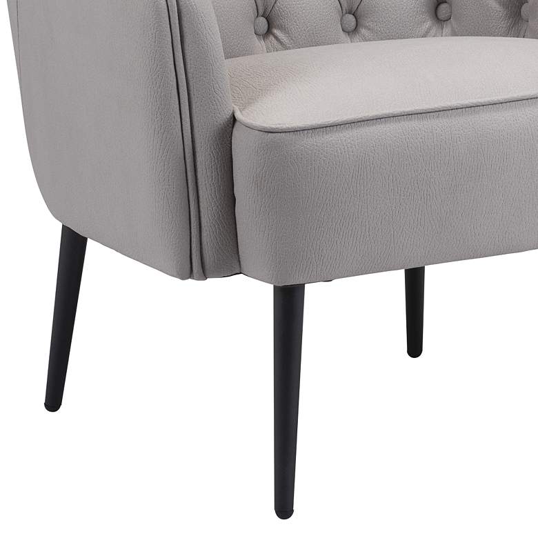 Image 4 Zuo Tasmania Gray Fabric Tufted Accent Chair more views